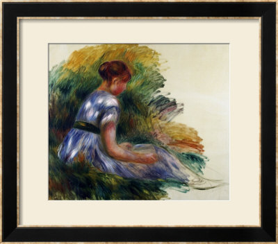 Alice Gamby In The Garden, Young Girl Sitting In The Grass, 1891 by Pierre-Auguste Renoir Pricing Limited Edition Print image