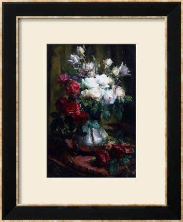 Red And White Roses by Frans Mortelmans Pricing Limited Edition Print image