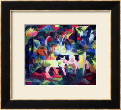 Landscape With Cows And A Camel by Auguste Macke Pricing Limited Edition Print image