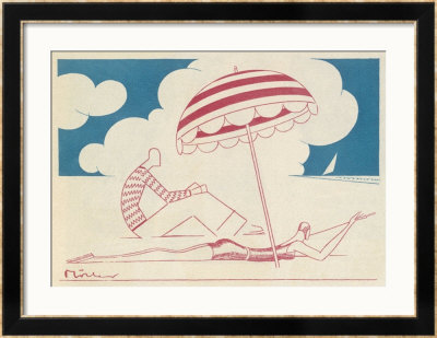 Couple On The Beach by Moller Pricing Limited Edition Print image