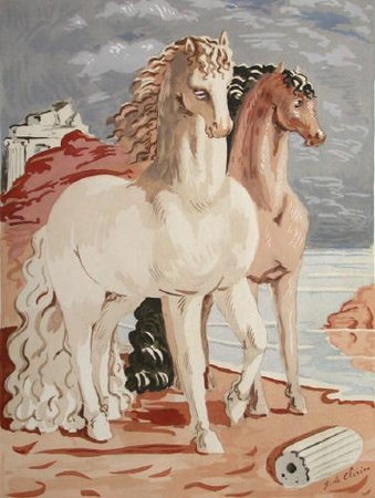 Paysage Aux Chevaux by Georgio De Chirico Pricing Limited Edition Print image