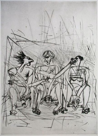 Accoucheuses (1Er Etat) by Louis Cane Pricing Limited Edition Print image