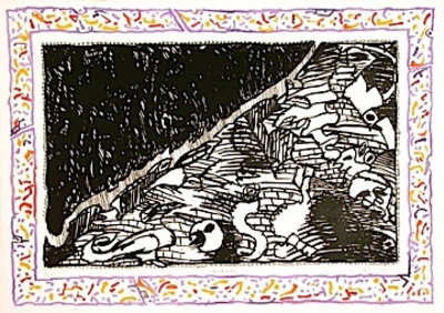 Sans L'ecorce B by Pierre Alechinsky Pricing Limited Edition Print image