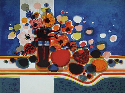 73 Nature Morte Fond Bleu by Frederic Menguy Pricing Limited Edition Print image