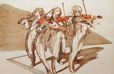 Trio A Cordes by Claude Weisbuch Pricing Limited Edition Print image