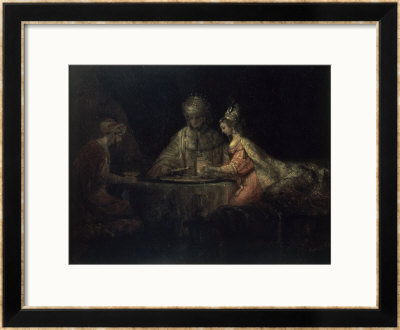 Ahasuerus, Haman And Esther by Rembrandt Van Rijn Pricing Limited Edition Print image