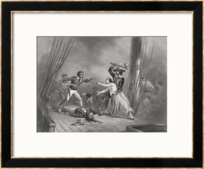 Attacking A Ship Morgan Seizes An Attractive Spanish Female by Ferdinand Pricing Limited Edition Print image