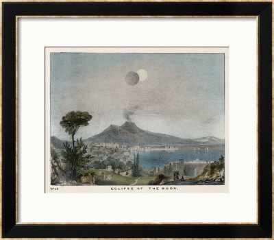 An Eclipse Of The Moon Seen Above A Smoking Volcano by Charles F. Bunt Pricing Limited Edition Print image