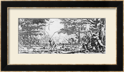 General Scene: Peasants Ambush Ravaging Soldiers by Jacques Callot Pricing Limited Edition Print image