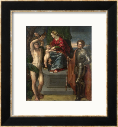 Madonna Enthroned With Child And Saints, Conserved At The Galleria Estense In Modena by Dosso Dossi Pricing Limited Edition Print image