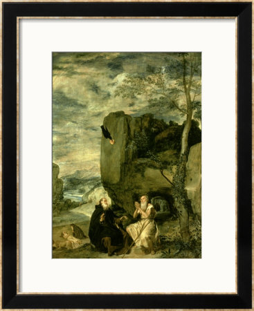 St. Anthony The Abbot And St. Paul The First Hermit, Circa 1642 by Diego Velazquez Pricing Limited Edition Print image