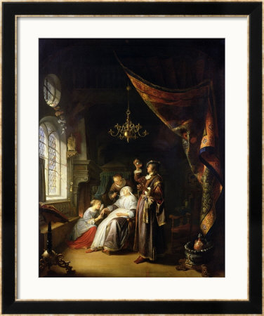 The Dropsical Woman, Circa 1663 by Gerrit Dou Pricing Limited Edition Print image