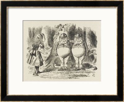 Alice Meets Tweedledum And Tweedledee by John Tenniel Pricing Limited Edition Print image