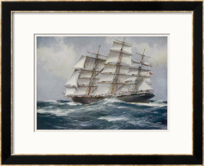 Three-Master Under Sail by J. Spurling Pricing Limited Edition Print image