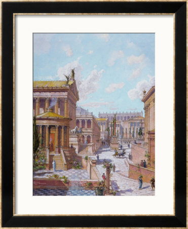 The Roman Forum Of Antiquity, 1914 by Theodor Josef Hubert Hoffbauer Pricing Limited Edition Print image