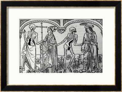 Death Taking The Bishop And The Nobleman, From The Danse Macabre, Published Paris, 1485 by Guy Marchant Pricing Limited Edition Print image