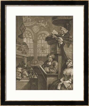 The Sleeping Congregation A Preacher Is Reading His Sermon To A Sleeping Congregation by William Hogarth Pricing Limited Edition Print image