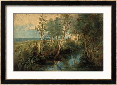 Landscape With Stream Overhung With Trees, 1637-1640 by Peter Paul Rubens Pricing Limited Edition Print image