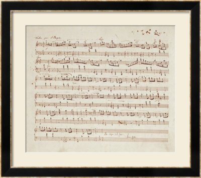 Autographed Manuscript Of Valse Opus 70 No.1 In G Flat Major by Fryderyk Chopin Pricing Limited Edition Print image