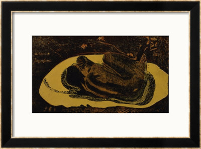 She Is Thinking Of The Ghost by Paul Gauguin Pricing Limited Edition Print image