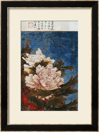 Peonies, Active Mid-14Th Century by Shi Gang Pricing Limited Edition Print image
