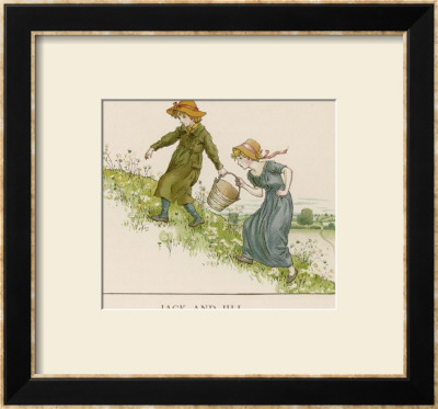 Here Are Jack And His Sister Jill Making Their Way Up The Hill by Kate Greenaway Pricing Limited Edition Print image