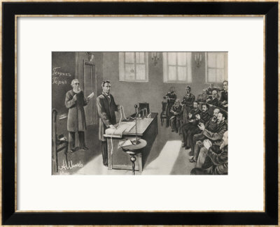 Alexander Popov Demonstrates His Radio Receiving Set To The Russian Physico-Chemistry Society by A. Shimko Pricing Limited Edition Print image
