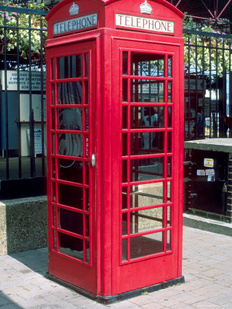 Red Telephone Booth, London, England by David R. Frazier Pricing Limited Edition Print image