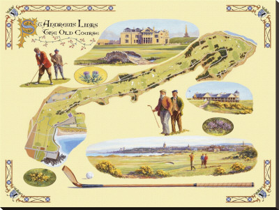 Golf Course Map: St. Andrews by Bernard Willington Pricing Limited Edition Print image
