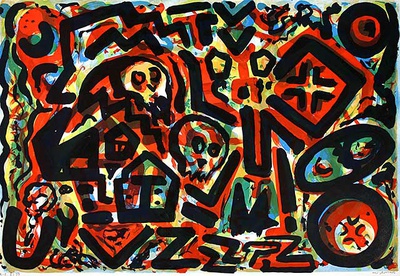 The Rhythm Of The Day by A. R. Penck Pricing Limited Edition Print image