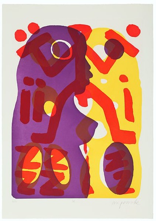 Serie Ii Du (Lila-Gelb) by A. R. Penck Pricing Limited Edition Print image