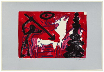 Kleiner Hirsch Vi by A. R. Penck Pricing Limited Edition Print image