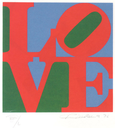 The Book Of Love, C.1996, 3/12 by Robert Indiana Pricing Limited Edition Print image