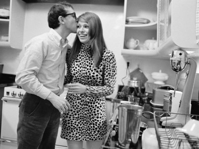 Comedian Woody Allen And Wife Louise Lasser At Home by Arthur Schatz Pricing Limited Edition Print image