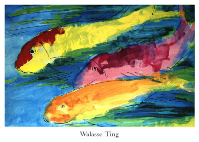 Three Fishes by Walasse Ting Pricing Limited Edition Print image
