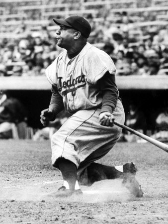 Baseball Player Roy Campanella In Beginning Stages Of A Running Action Shot After Hitting Ball by John Dominis Pricing Limited Edition Print image