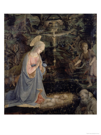 The Adoration Of The Child With St. John The Baptist And St. Romauld Of Ravenna C.1463 by Fra Filippo Lippi Pricing Limited Edition Print image