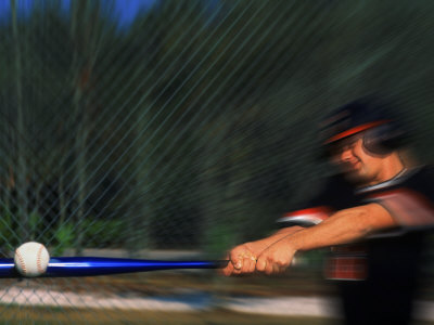 Baseball Player Hitting Ball by Bill Bachmann Pricing Limited Edition Print image