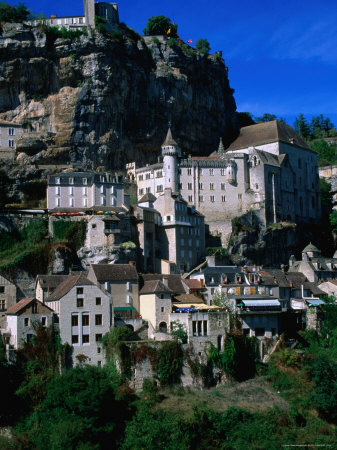 Town On Hill, Rocamadour, France by John Elk Iii Pricing Limited Edition Print image