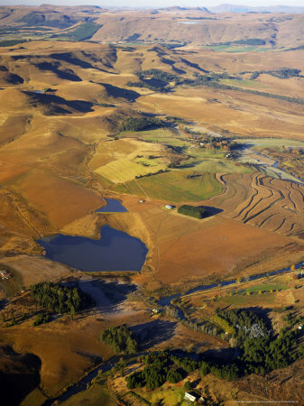 Aerial View Of Farming Operations Near Howick, Kwazulu Natal, South Africa by Roger De La Harpe Pricing Limited Edition Print image