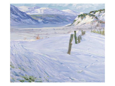 Winter Landscape (Oil On Canvas) by Gustav Wentzel Pricing Limited Edition Print image
