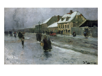 From Gronland (Kristiania/ Oslo), 1888 (Oil On Panel) by Fritz Thaulow Pricing Limited Edition Print image