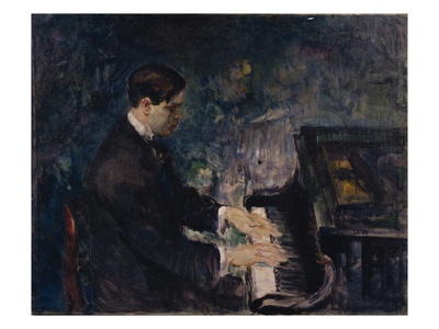 Nils Larsen Playing, 1912 (Oil On Canvas) by Bernhard Dorotheus Folkestad Pricing Limited Edition Print image