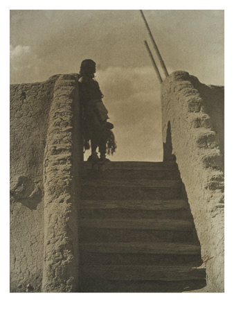 On Guard At The Estufa by Edward S. Curtis Pricing Limited Edition Print image