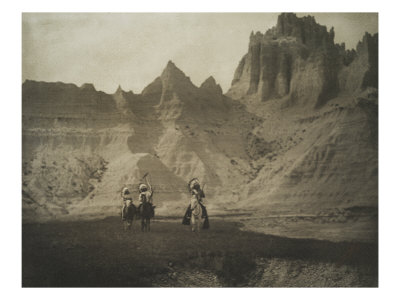 Sioux Mountain Sheep Hunters In The Bad Lands Of South Dakota by Edward S. Curtis Pricing Limited Edition Print image