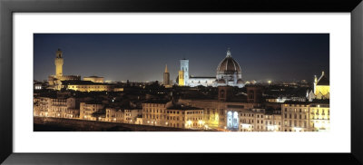 Buildings Lit Up At Night, Florence, Tuscany, Italy by Panoramic Images Pricing Limited Edition Print image