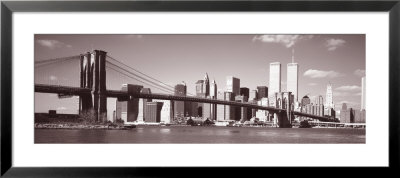 Brooklyn Bridge, Hudson River, New York City, New York State, Usa by Panoramic Images Pricing Limited Edition Print image