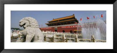 Fountain In Front Of Tiananmen Gate, Tiananmen Square, Beijing, China by Panoramic Images Pricing Limited Edition Print image