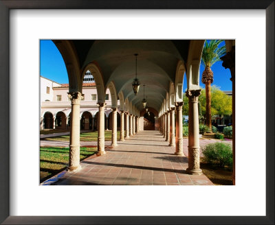 Columnaded Arcade Of Pima County Courthouse, Tucson, Arizona by David Tomlinson Pricing Limited Edition Print image