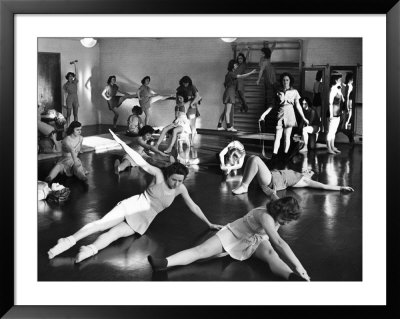 Coeds At The University Of New Hampshire Performing Various Corrective Gymnasium Workouts by Alfred Eisenstaedt Pricing Limited Edition Print image